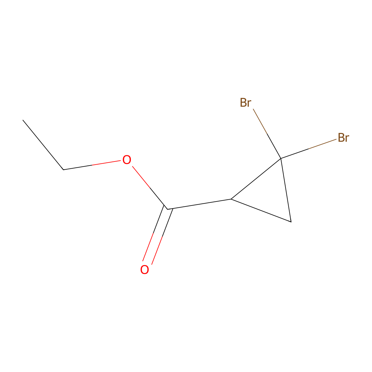 2,2-Dibromo-cyclopropanecarboxylic acid ethyl ester molecular structure, CAS 101696-97-3