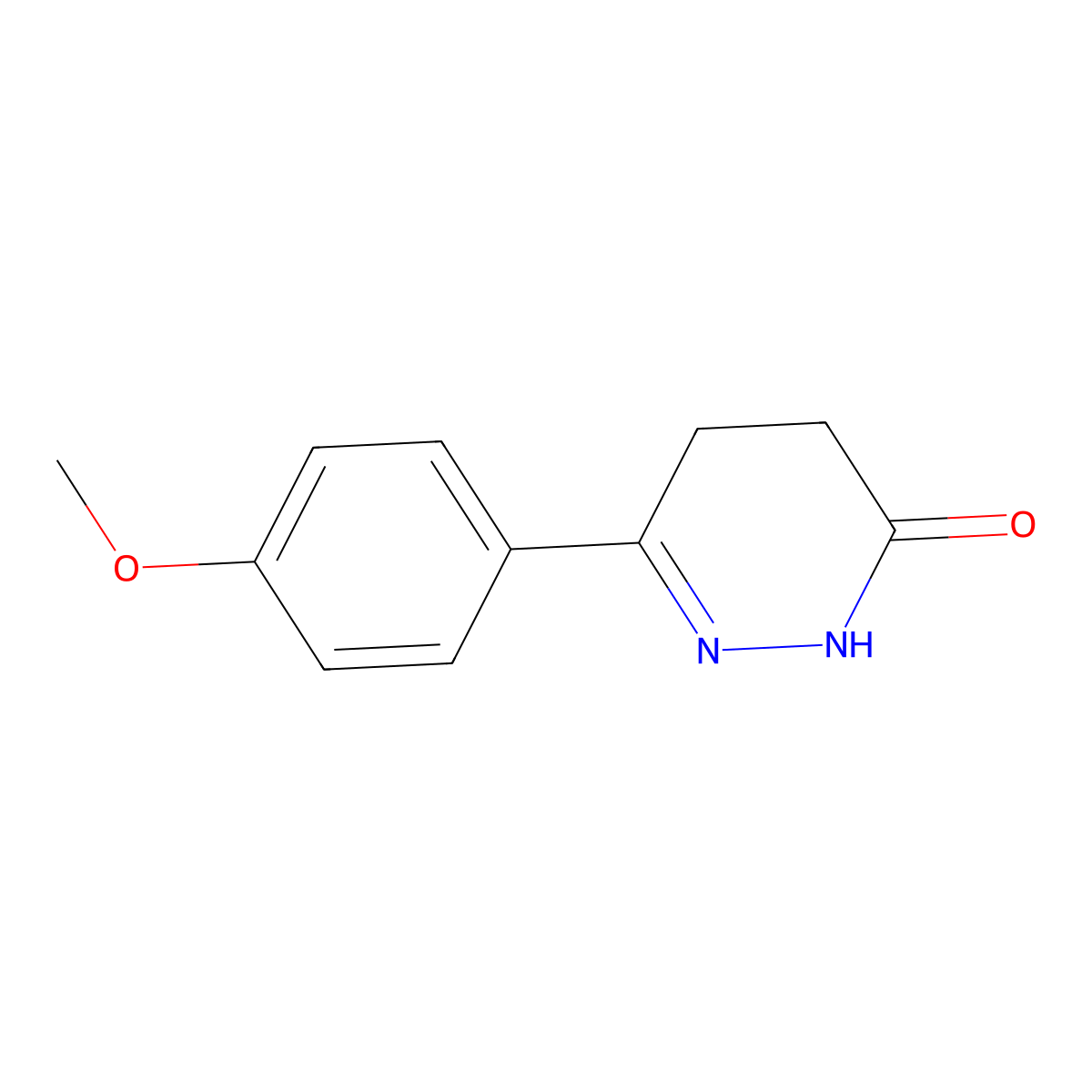 6-(4-Methoxyphenyl)-4,5-dihydropyridazin-3(2H)-one molecular structure, CAS 1017-06-7