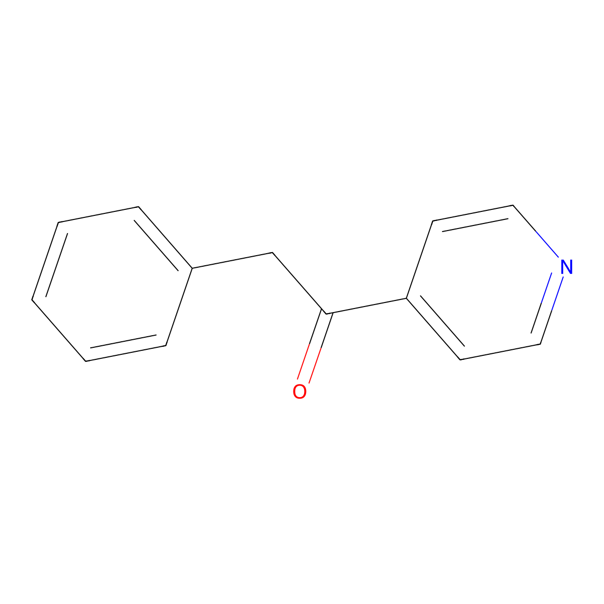 2-Phenyl-1-(pyridin-4-yl)ethan-1-one molecular structure, CAS 1017-24-9