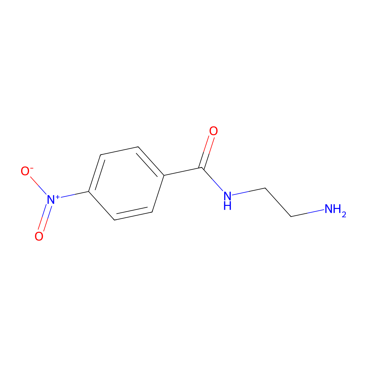 N-(2-Aminoethyl)-4-nitrobenzamide molecular structure, CAS 1017-27-2