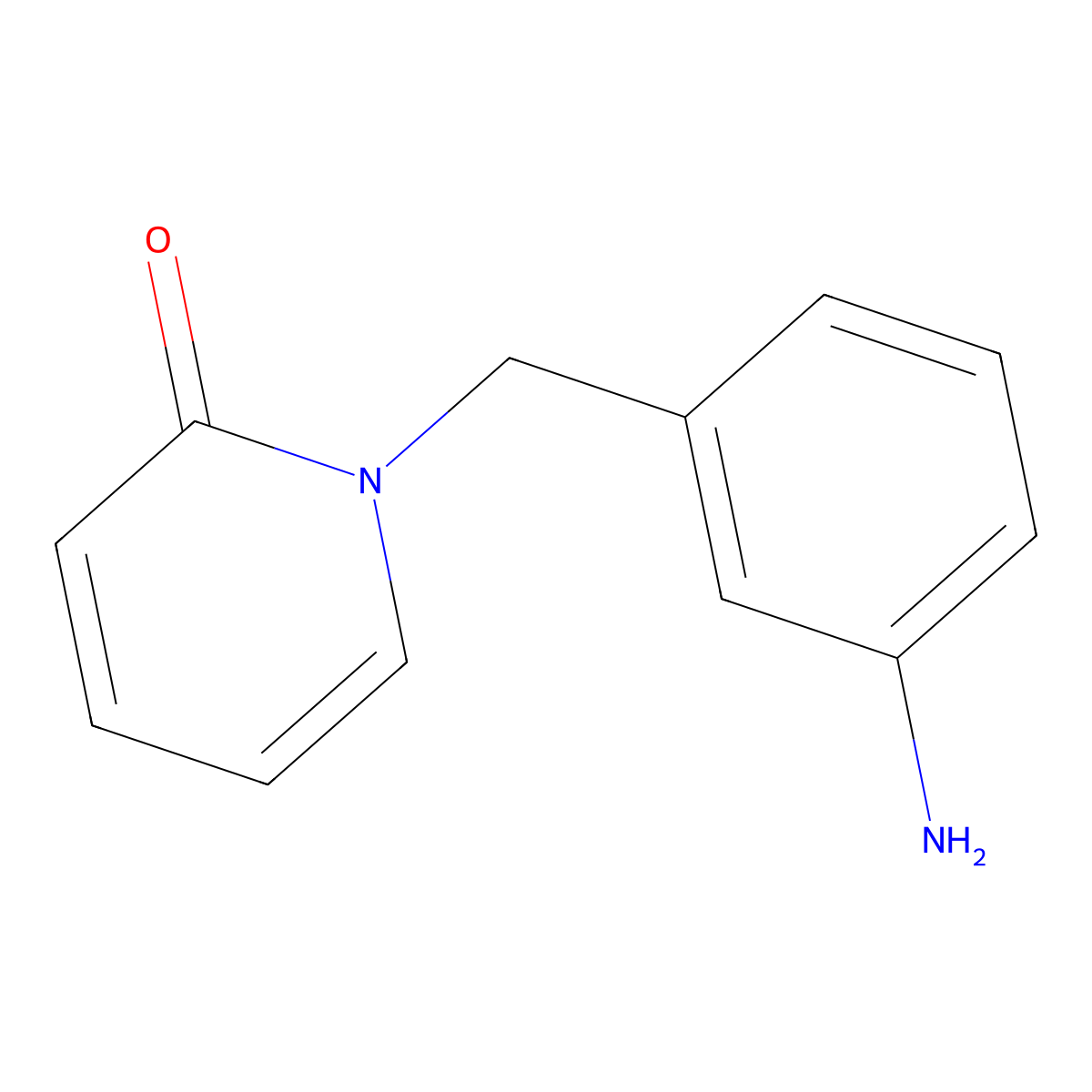 1-[(3-Aminophenyl)methyl]-1,2-dihydropyridin-2-one molecular structure, CAS 1017-51-2
