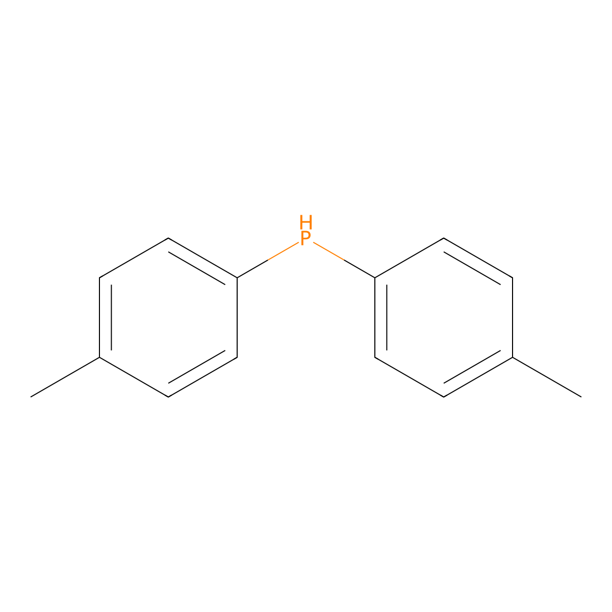 Di-p-tolylphosphine molecular structure, CAS 1017-60-3