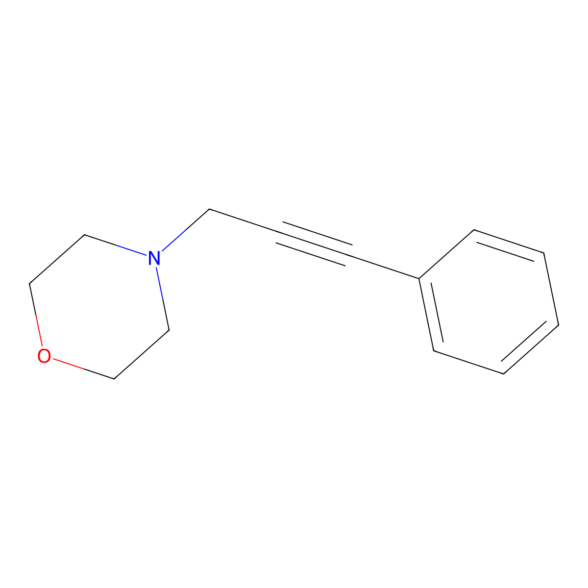 4-(3-Phenylprop-2-ynyl)morpholine molecular structure, CAS 1017-73-8