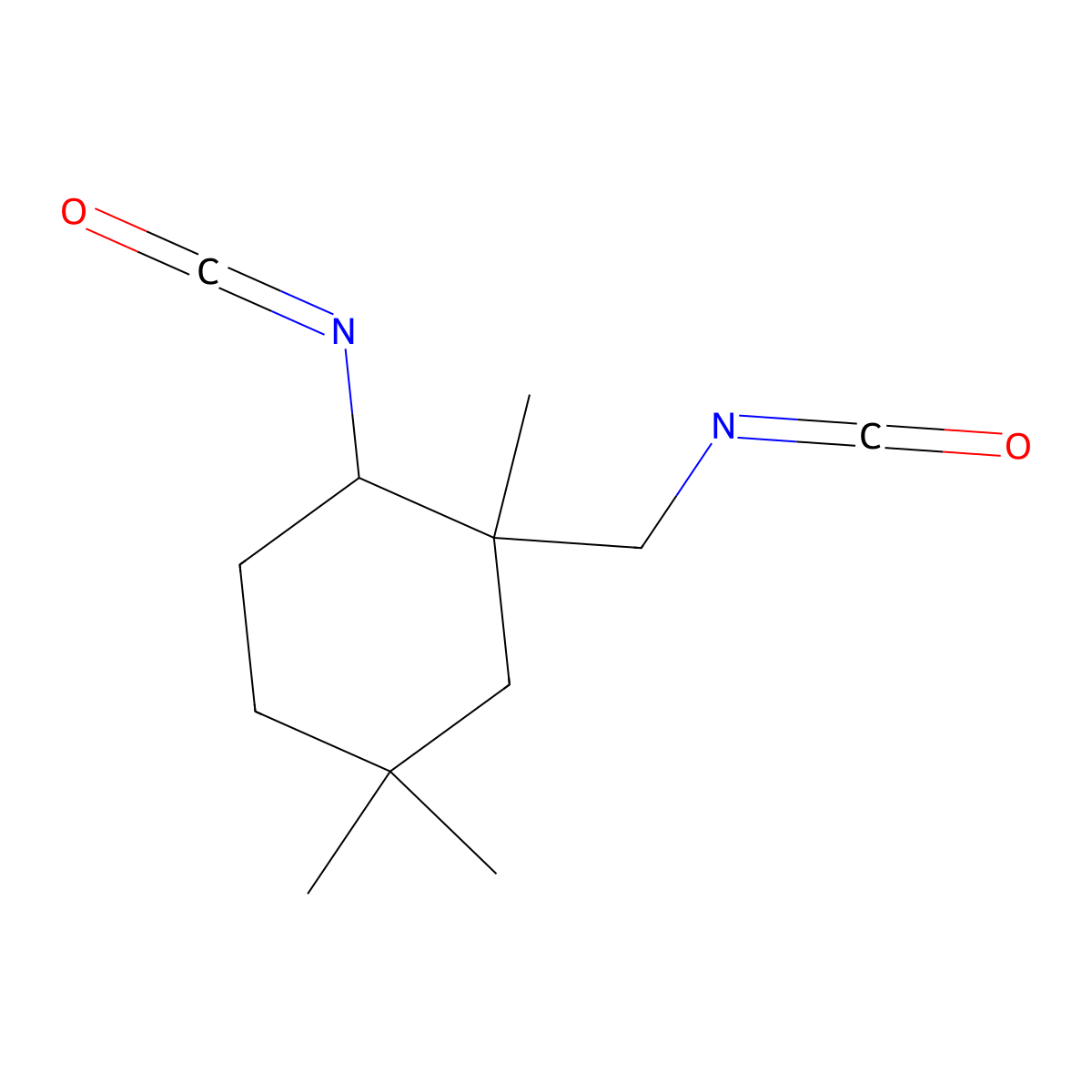 2-Isocyanato-1-(isocyanatomethyl)-1,5,5-trimethylcyclohexane molecular structure, CAS 101701-80-8