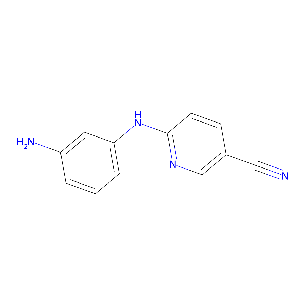 6-((3-Aminophenyl)amino)nicotinonitrile molecular structure, CAS 1017019-14-5
