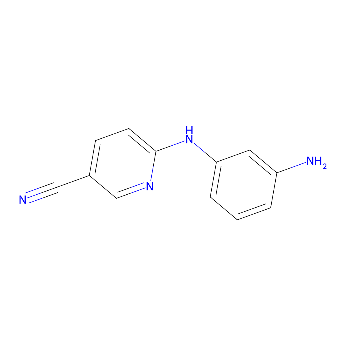6-((3-Aminophenyl)amino)nicotinonitrile molecular structure, CAS 1017019-14-5