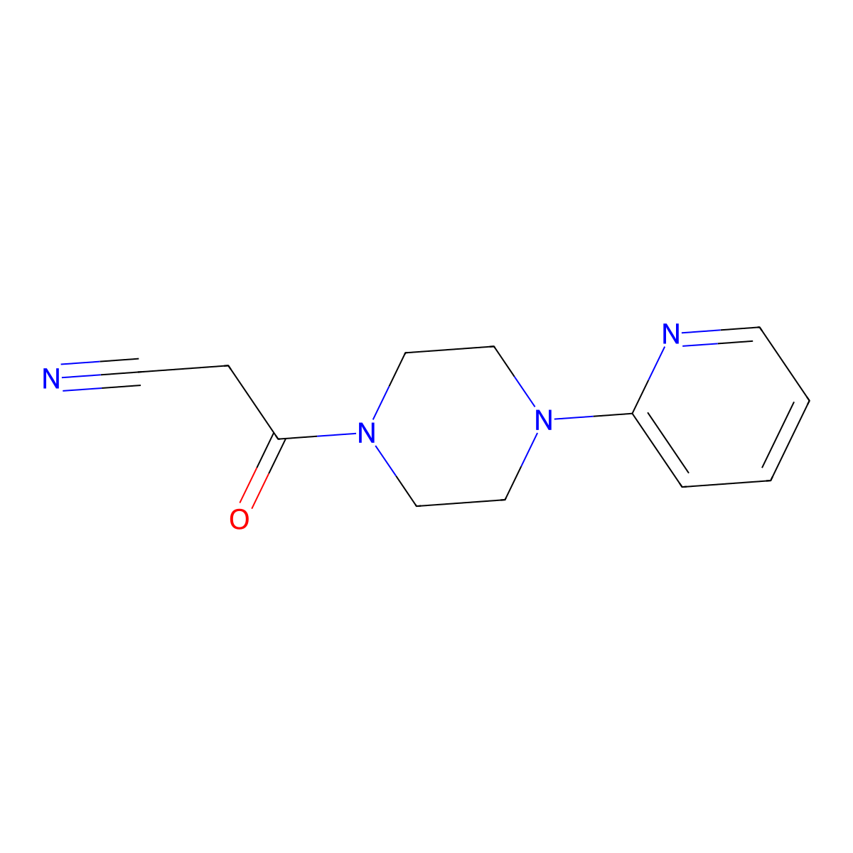 3-Oxo-3-[4-(pyridin-2-yl)piperazin-1-yl]propanenitrile molecular structure, CAS 1017019-72-5