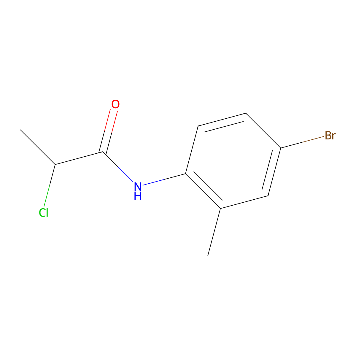 N-(4-bromo-2-methylphenyl)-2-chloropropanamide molecular structure, CAS 1017020-15-3