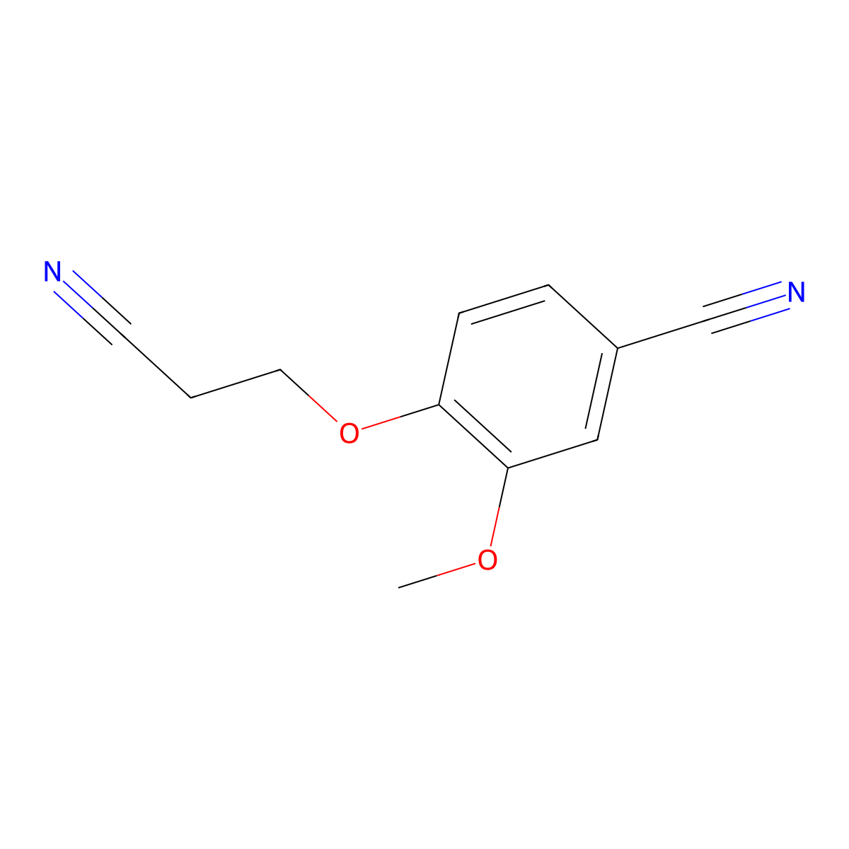 3-(4-Cyano-2-methoxy-phenoxy)propanenitrile molecular structure, CAS 1017020-33-5