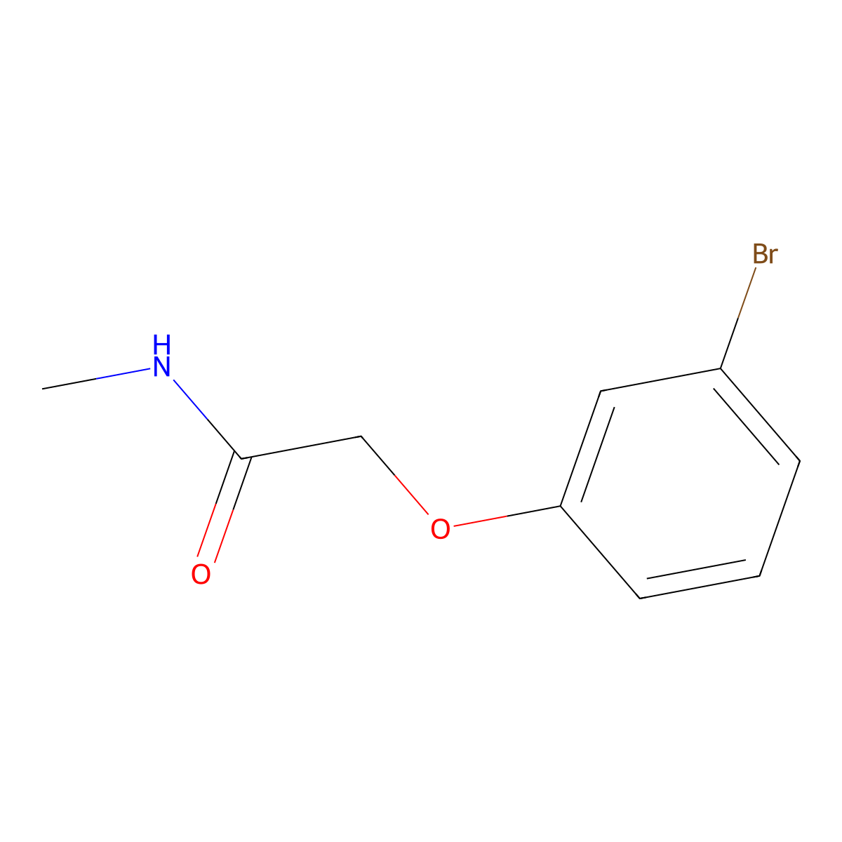2-(3-bromophenoxy)-N-methylacetamide molecular structure, CAS 1017020-76-6
