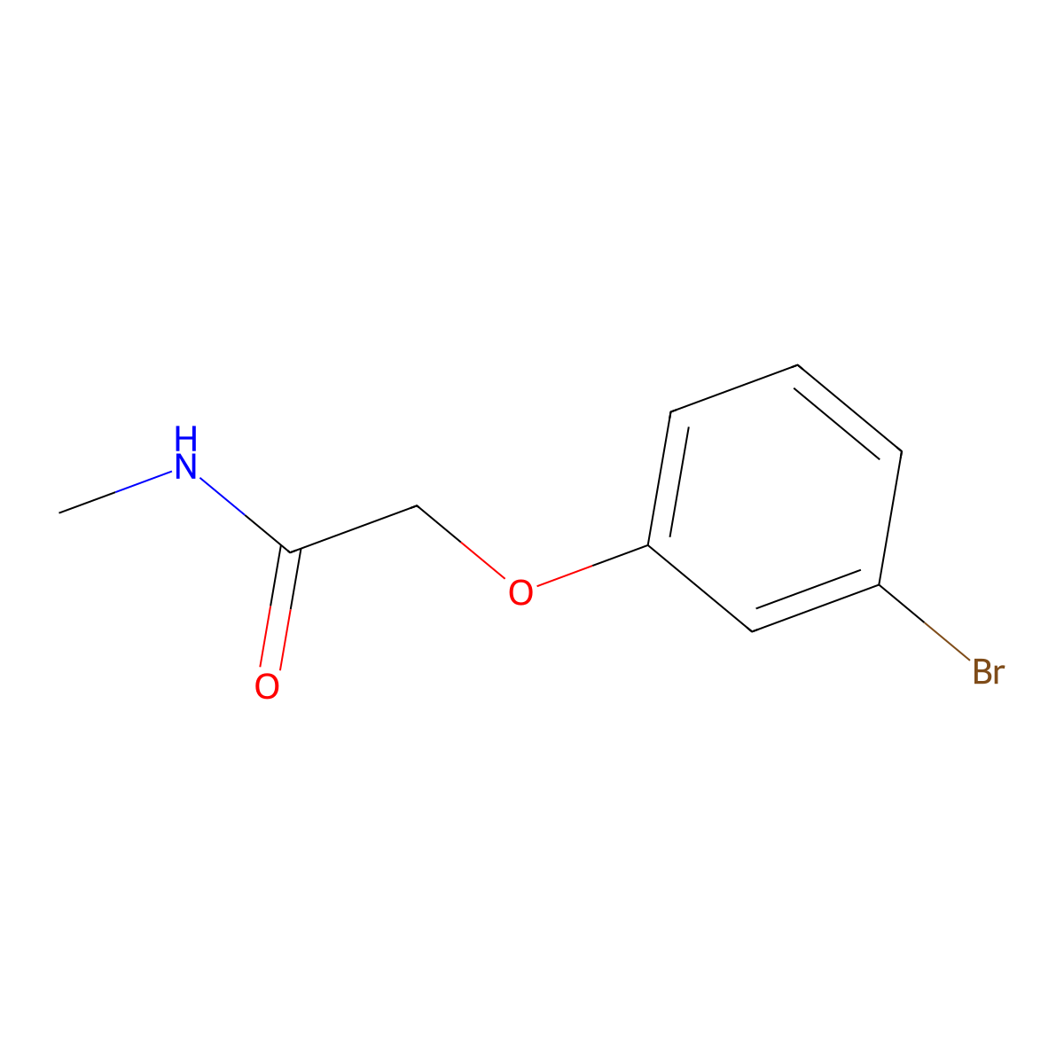 2-(3-bromophenoxy)-N-methylacetamide molecular structure, CAS 1017020-76-6