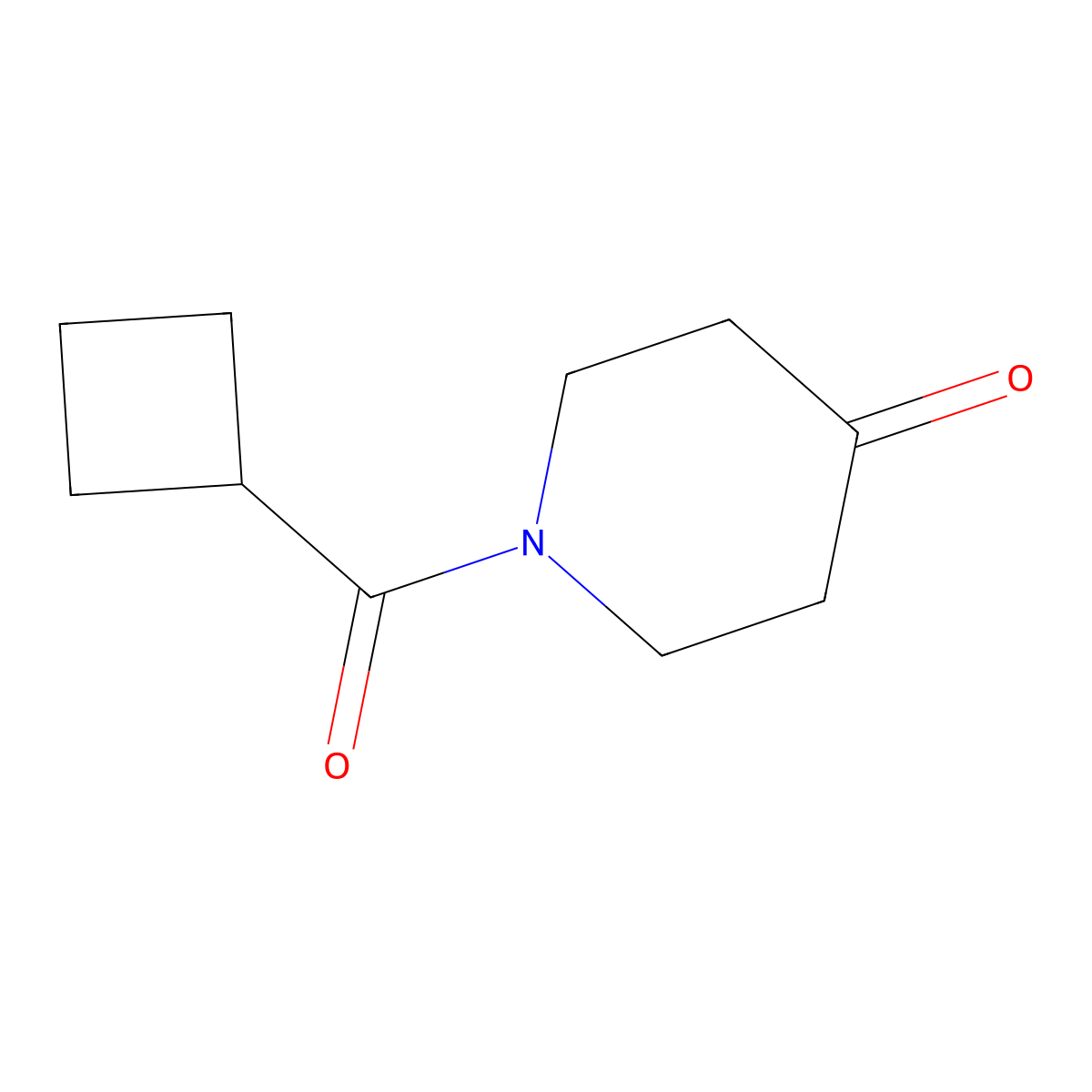 1-(Cyclobutylcarbonyl)piperidin-4-one molecular structure, CAS 1017021-42-9