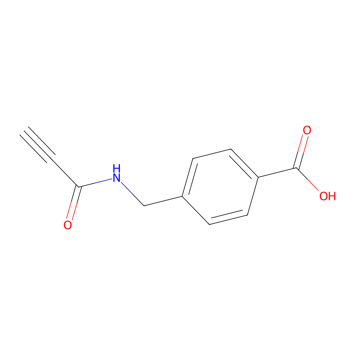 4-[(Prop-2-ynamido)methyl]benzoic acid molecular structure, CAS 1017022-27-3