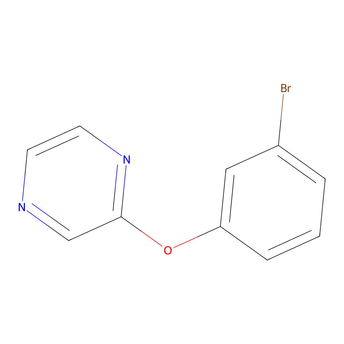 2-(3-Bromophenoxy)pyrazine molecular structure, CAS 1017022-71-7
