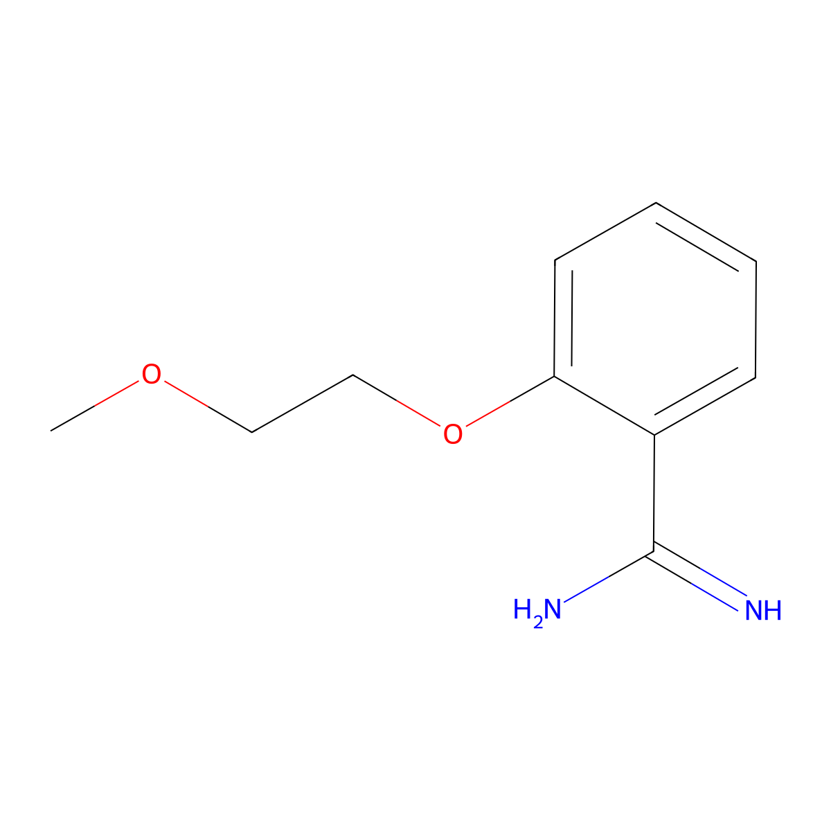 2-(2-Methoxyethoxy)benzene-1-carboximidamide molecular structure, CAS 1017022-77-3