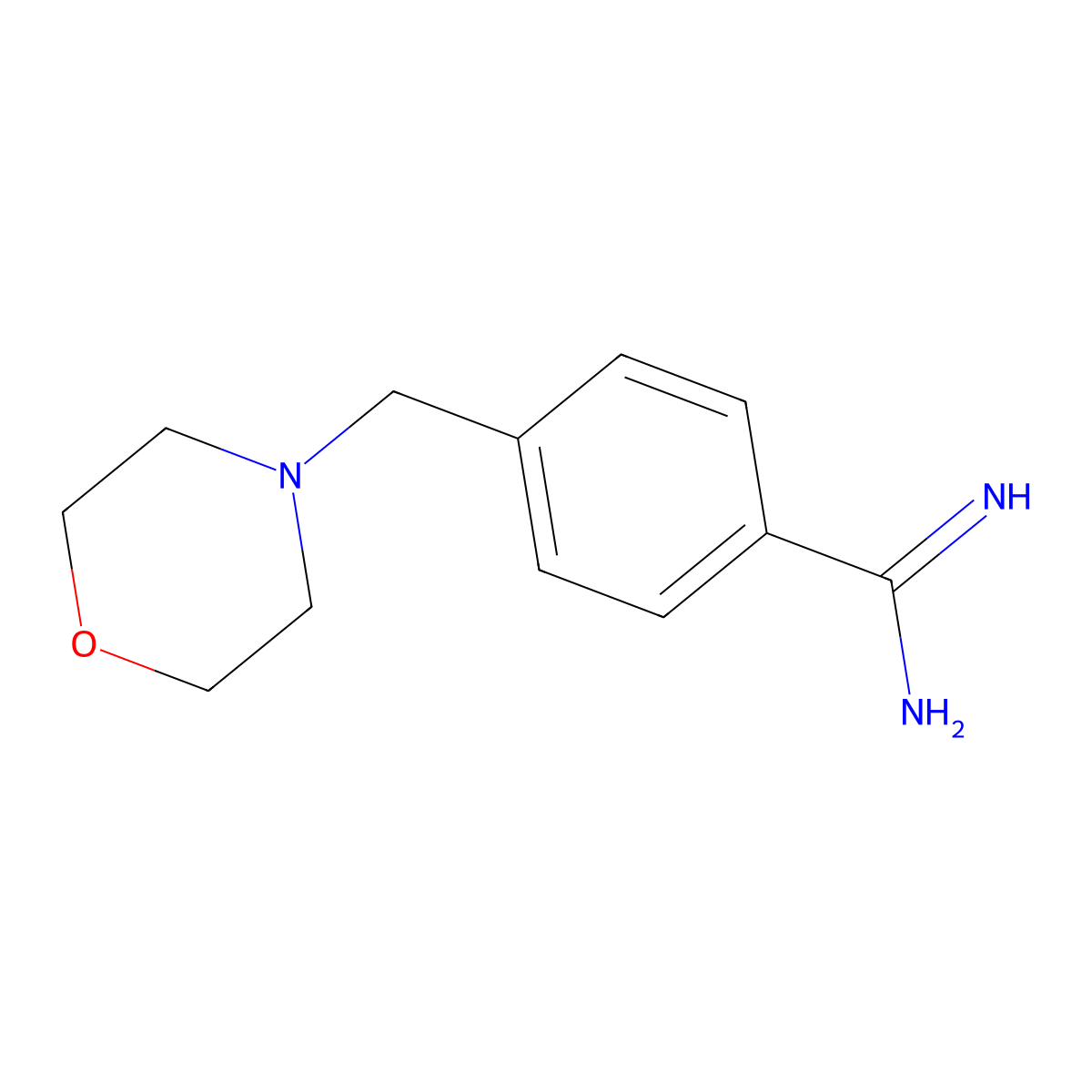 4-(Morpholin-4-ylmethyl)benzene-1-carboximidamide molecular structure, CAS 1017023-23-2