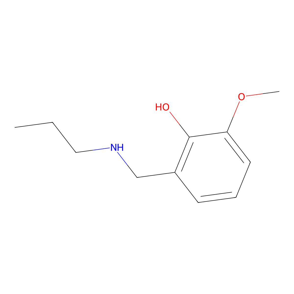 2-Methoxy-6-[(propylamino)methyl]phenol molecular structure, CAS 1017023-62-9