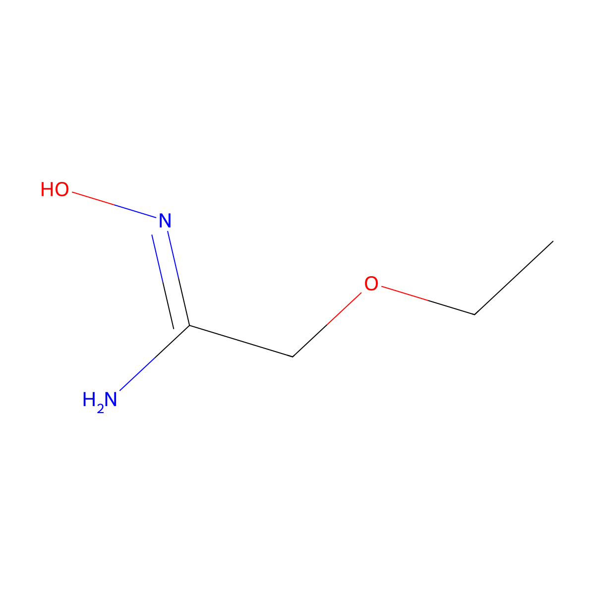 2-ethoxy-N'-hydroxyethanimidamide molecular structure, CAS 1017025-53-4