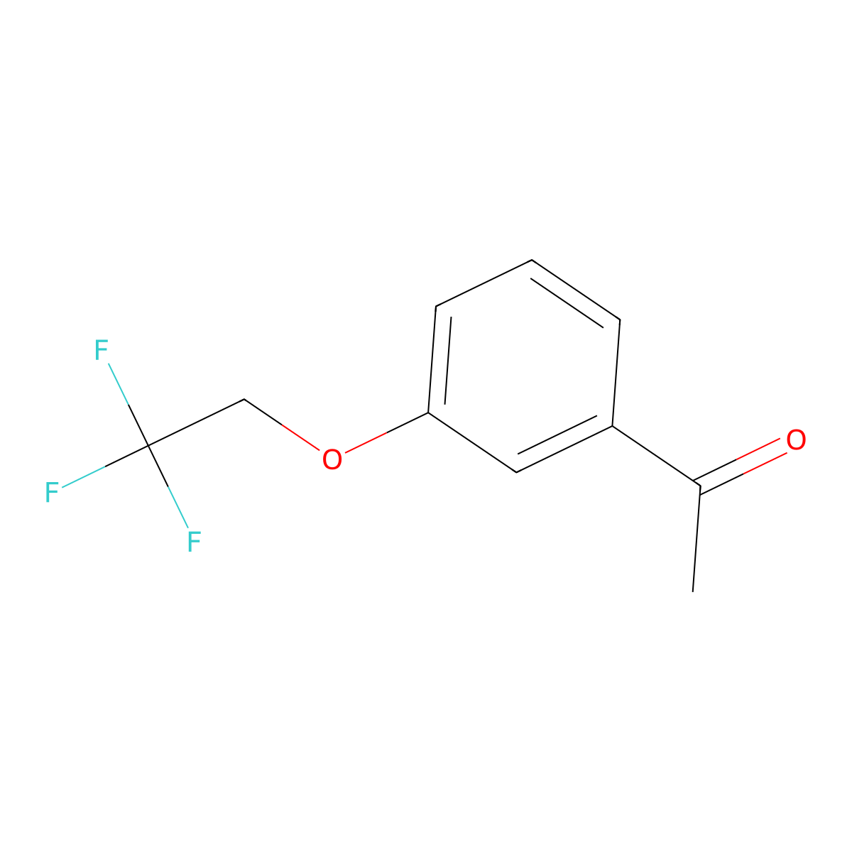 1-[3-(2,2,2-Trifluoroethoxy)phenyl]ethan-1-one molecular structure, CAS 1017025-91-0