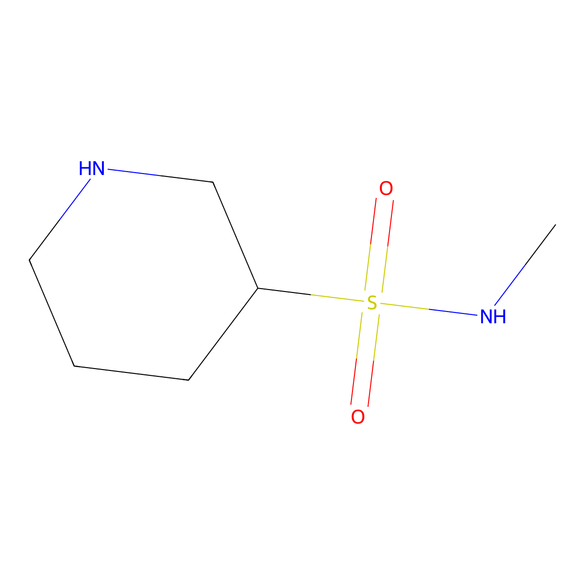 N-methylpiperidine-3-sulfonamide molecular structure, CAS 1017026-28-6