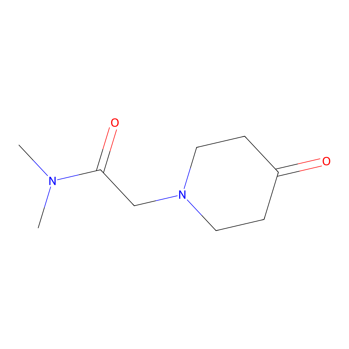 N,N-dimethyl-2-(4-oxopiperidin-1-yl)acetamide molecular structure, CAS 1017026-70-8