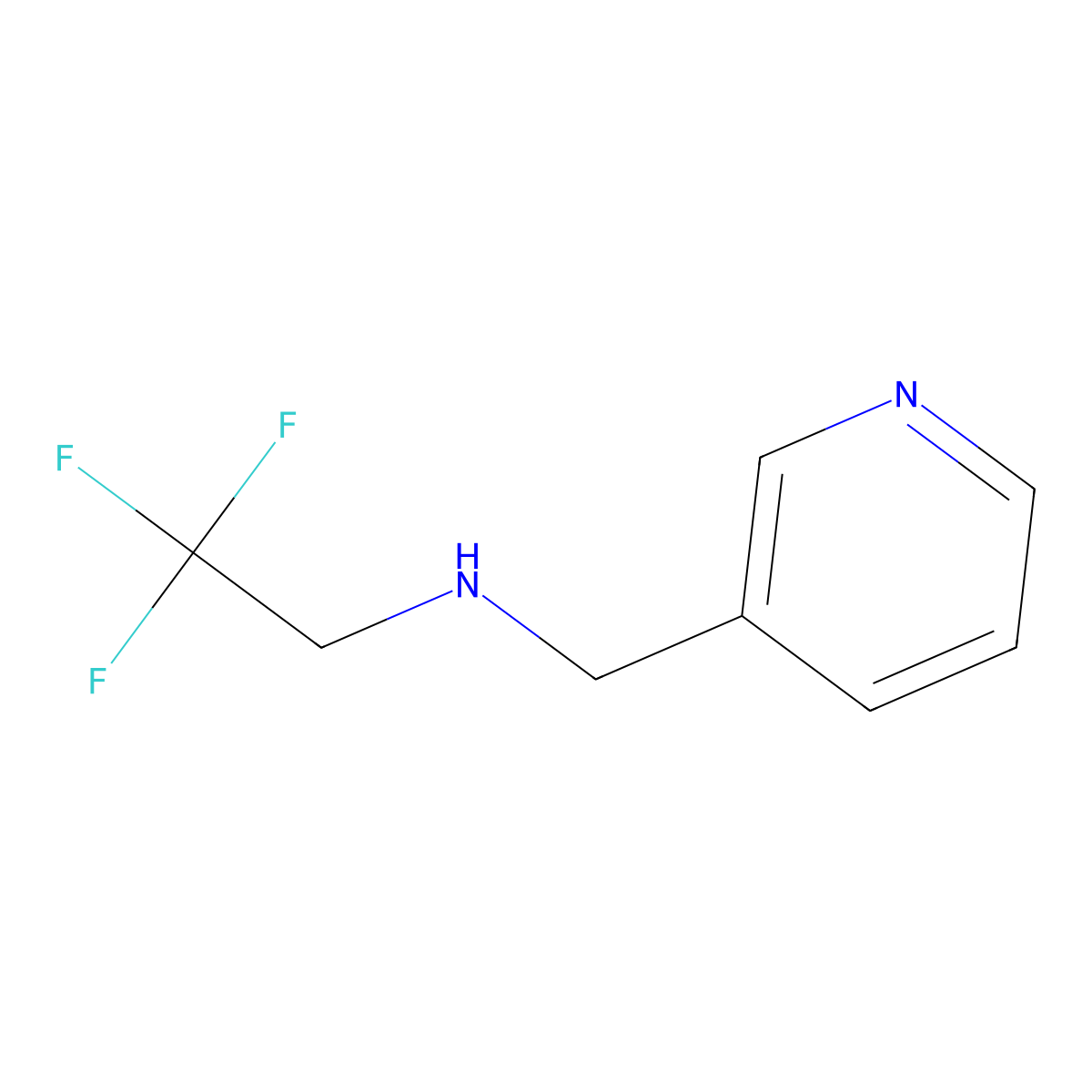 2,2,2-trifluoro-N-(pyridin-3-ylmethyl)ethanamine molecular structure, CAS 1017027-21-2