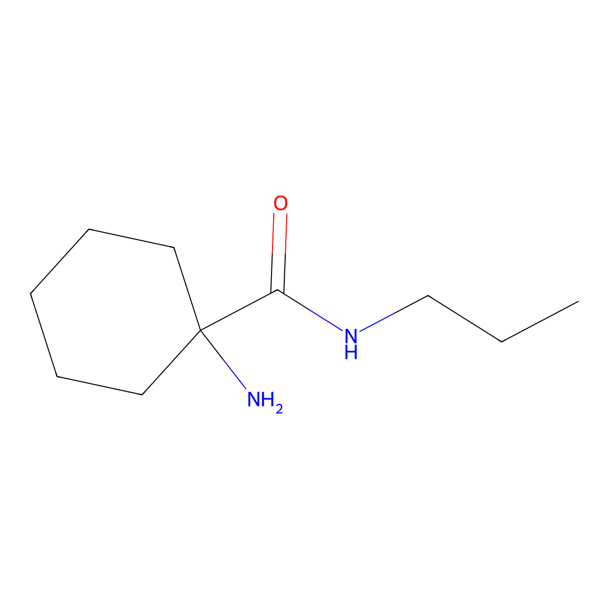 1-amino-N-propylcyclohexane-1-carboxamide molecular structure, CAS 1017027-29-0