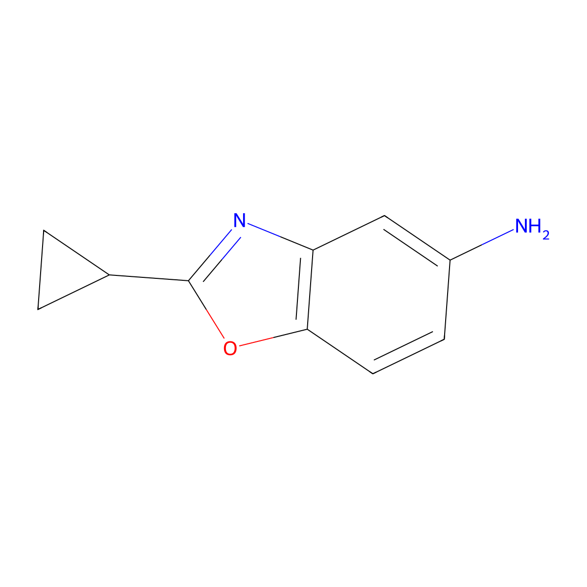 2-Cyclopropylbenzo[d]oxazol-5-amine molecular structure, CAS 1017027-77-8