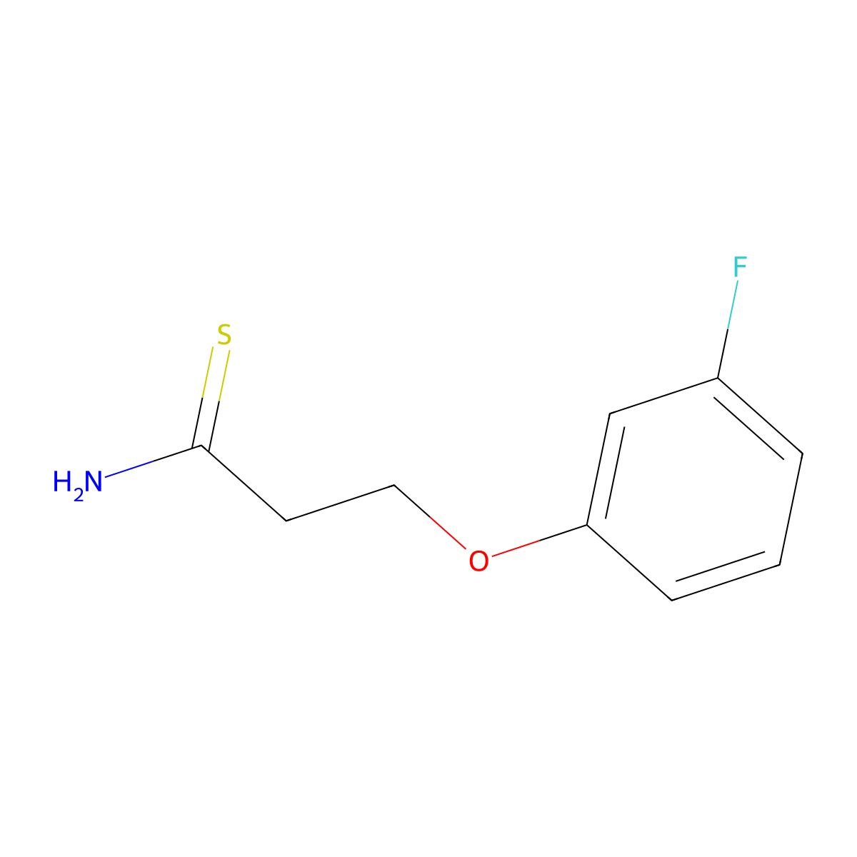 3-(3-Fluorophenoxy)propanethioamide molecular structure, CAS 1017028-70-4