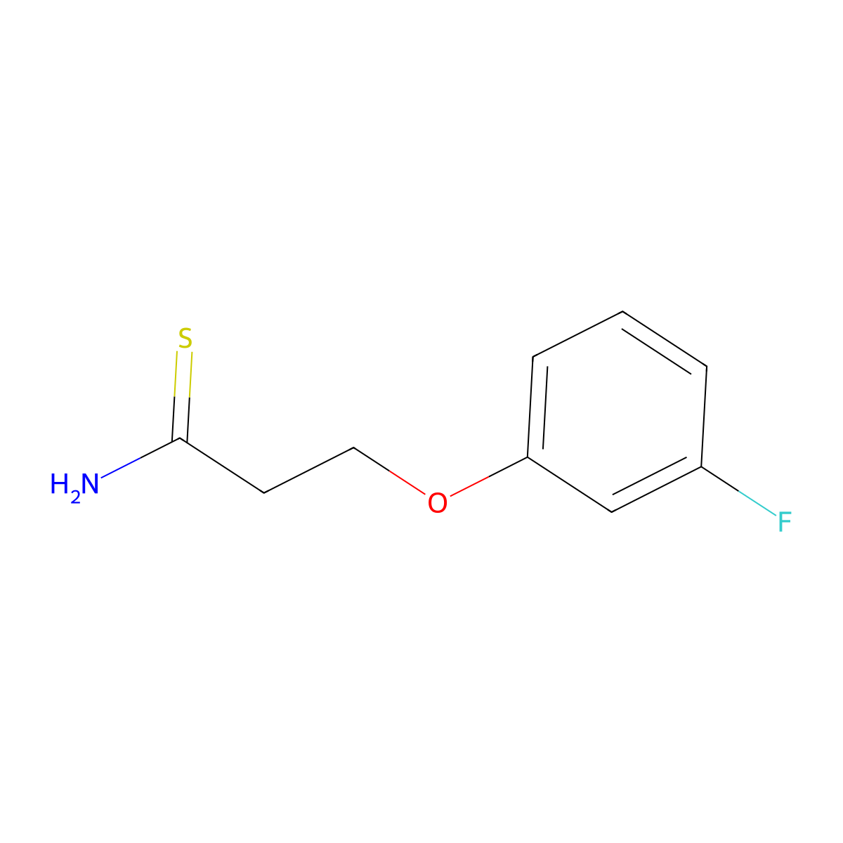 3-(3-Fluorophenoxy)propanethioamide molecular structure, CAS 1017028-70-4