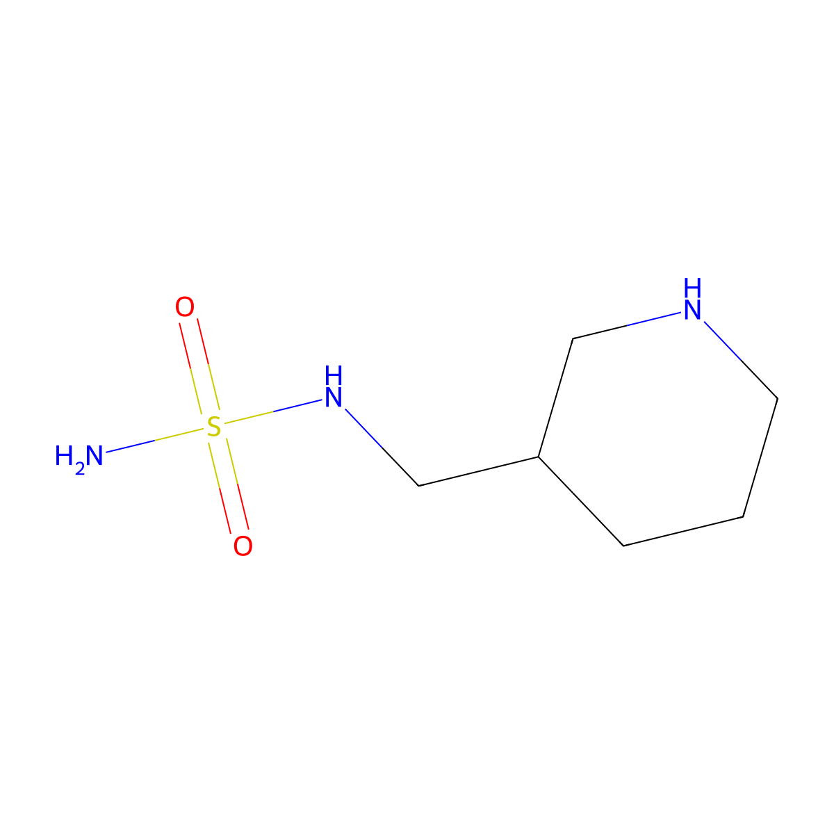 N-(piperidin-3-ylmethyl)aminosulfonamide molecular structure, CAS 1017029-06-9