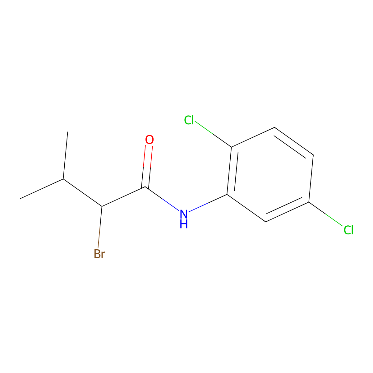 2-bromo-N-(2,5-dichlorophenyl)-3-methylbutanamide molecular structure, CAS 1017029-14-9