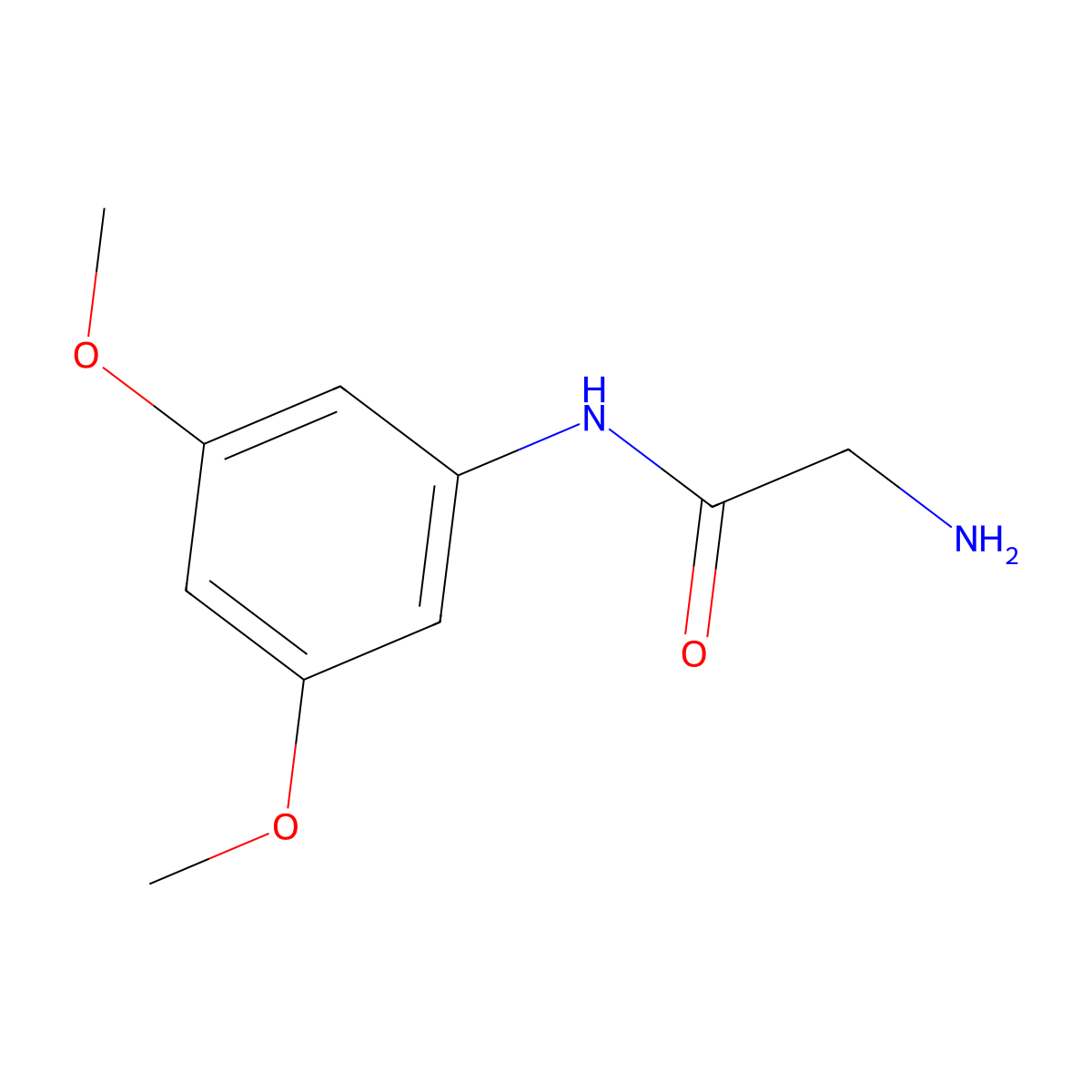 2-Amino-N-(3,5-dimethoxyphenyl)acetamide molecular structure, CAS 1017029-28-5