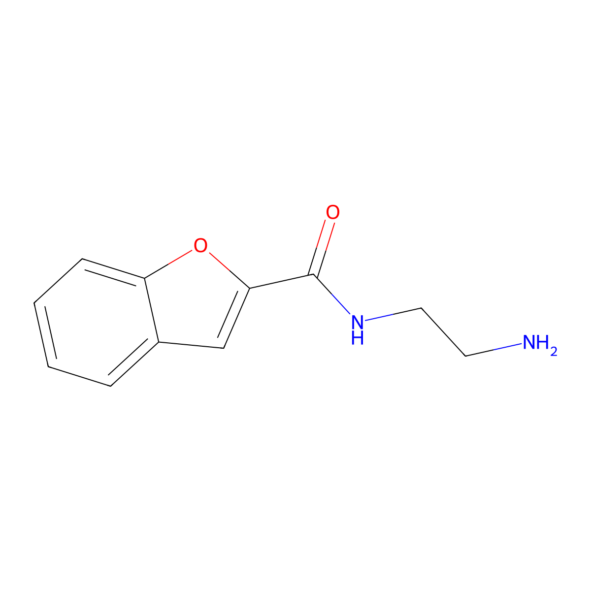 N-(2-aminoethyl)-1-benzofuran-2-carboxamide molecular structure, CAS 1017029-32-1
