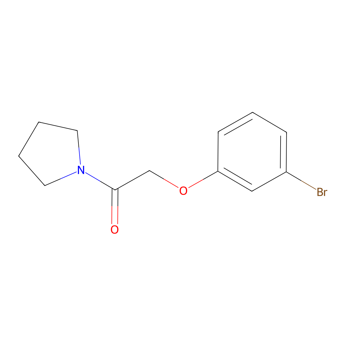2-(3-Bromophenoxy)-1-(pyrrolidin-1-YL)ethanone molecular structure, CAS 1017029-89-8