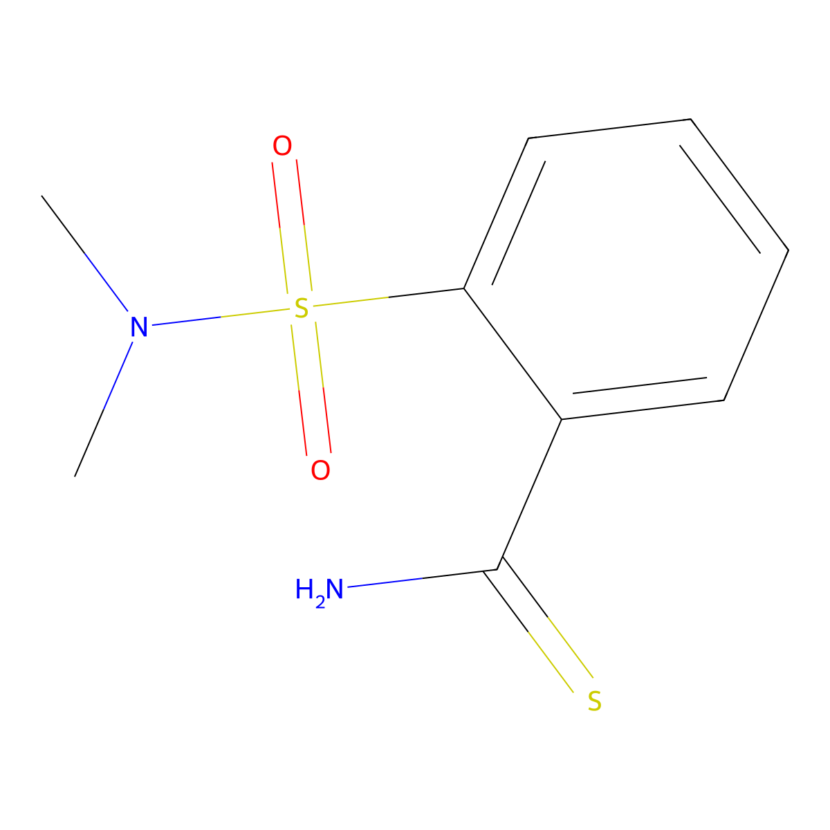 2-(Dimethylsulfamoyl)benzene-1-carbothioamide molecular structure, CAS 1017030-52-2