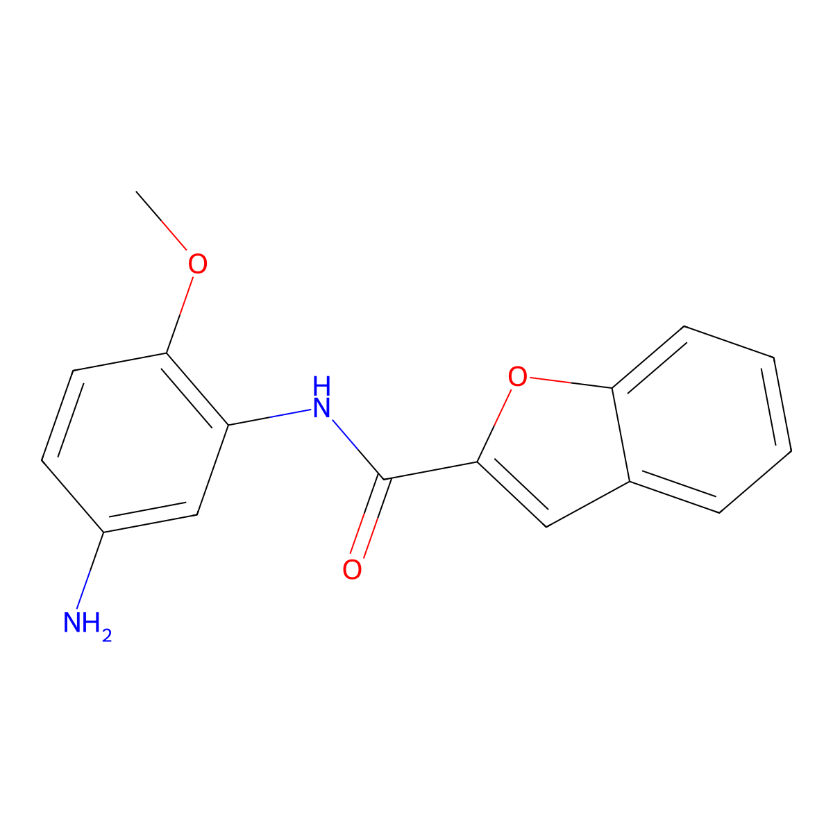 N-(5-amino-2-methoxyphenyl)-1-benzofuran-2-carboxamide molecular structure, CAS 1017030-75-9