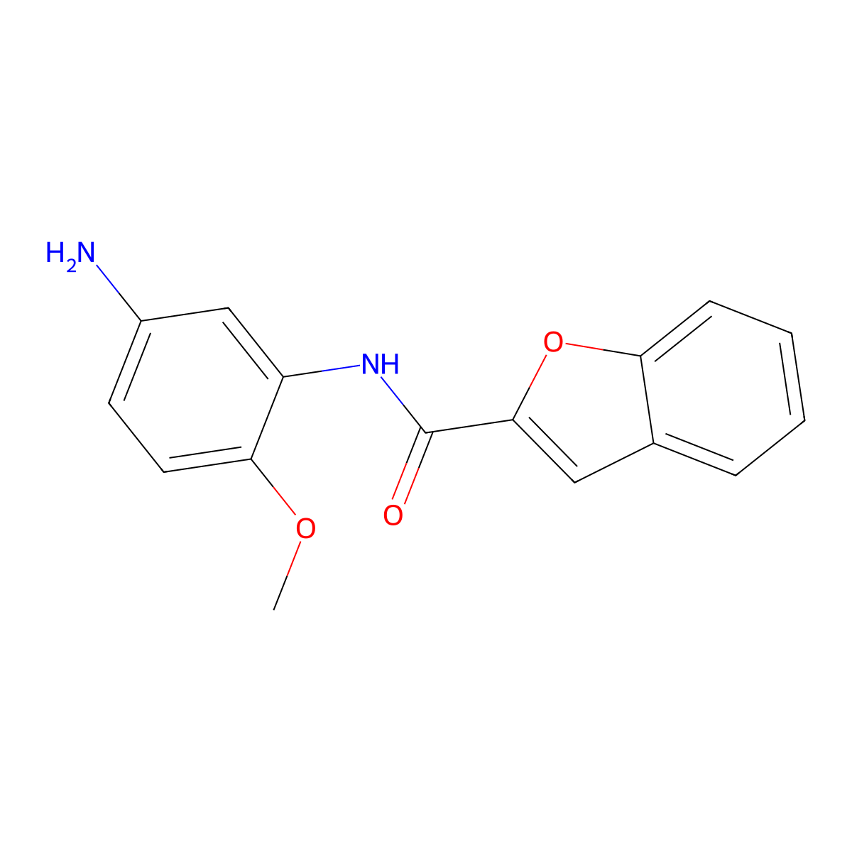 N-(5-amino-2-methoxyphenyl)-1-benzofuran-2-carboxamide molecular structure, CAS 1017030-75-9