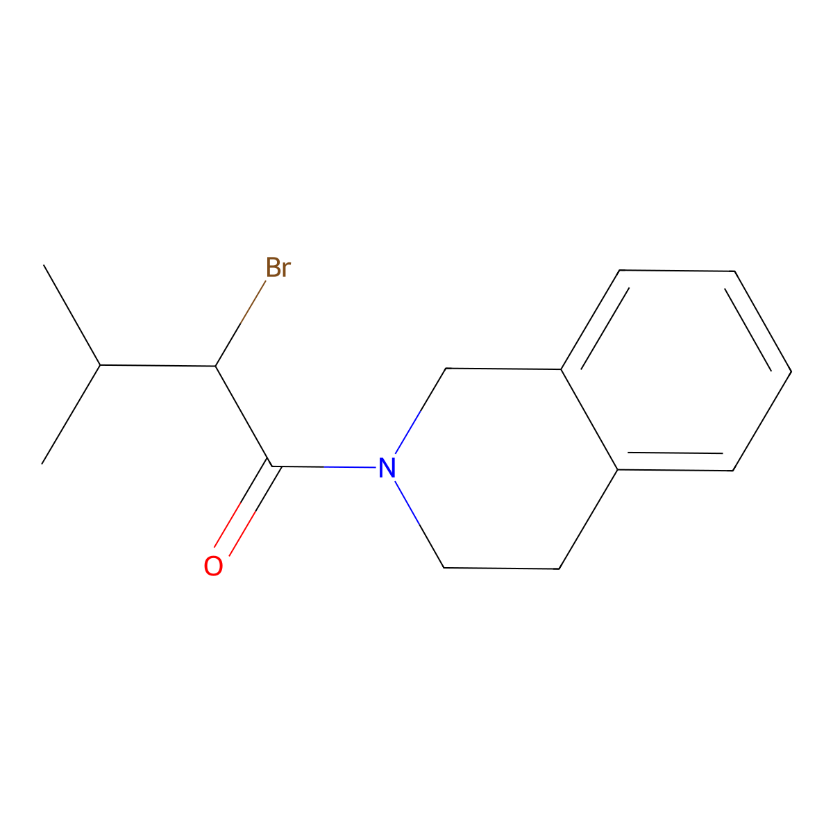 2-Bromo-3-methyl-1-(1,2,3,4-tetrahydroisoquinolin-2-yl)butan-1-one molecular structure, CAS 1017030-81-7