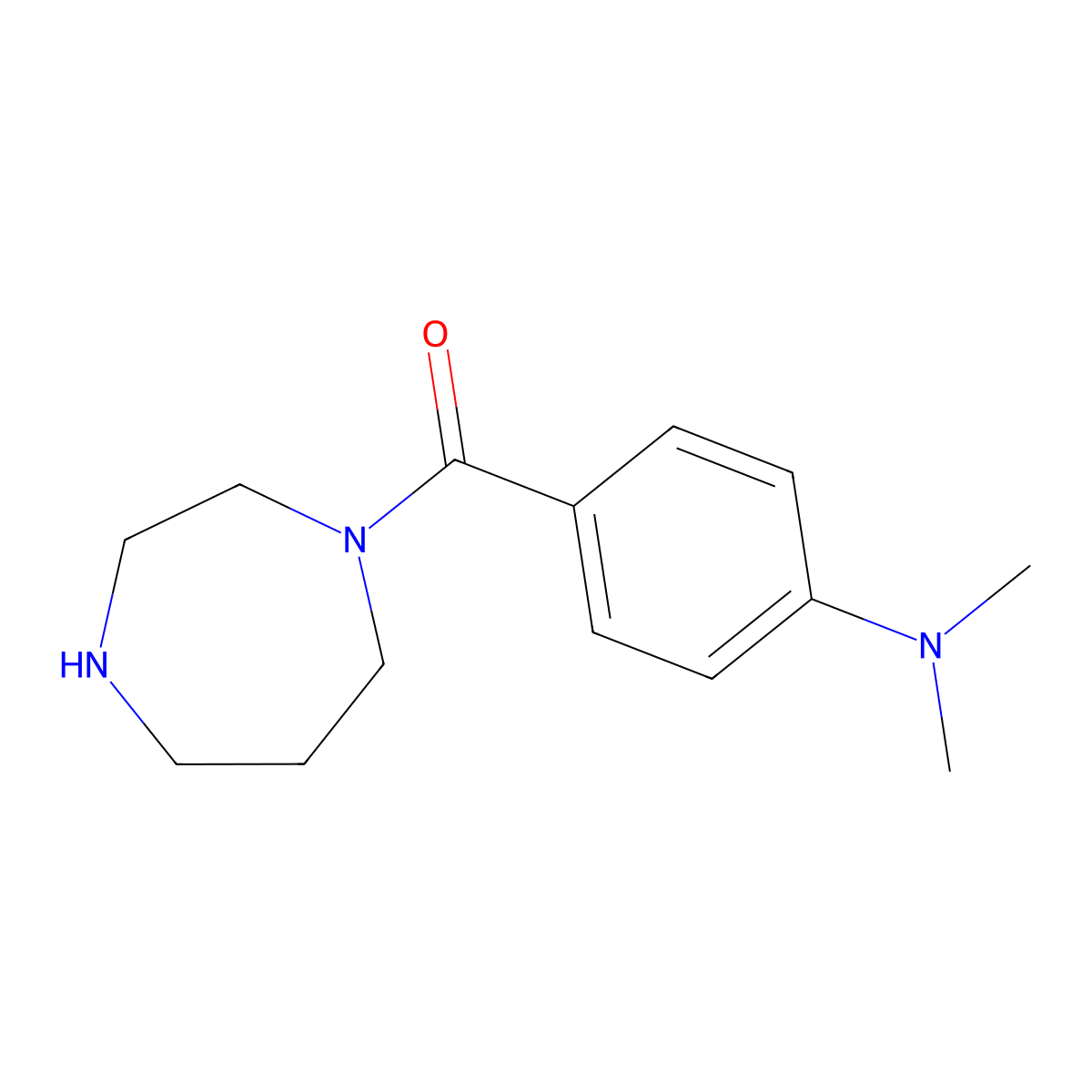4-(1,4-Diazepane-1-carbonyl)-N,N-dimethylaniline molecular structure, CAS 1017031-33-2