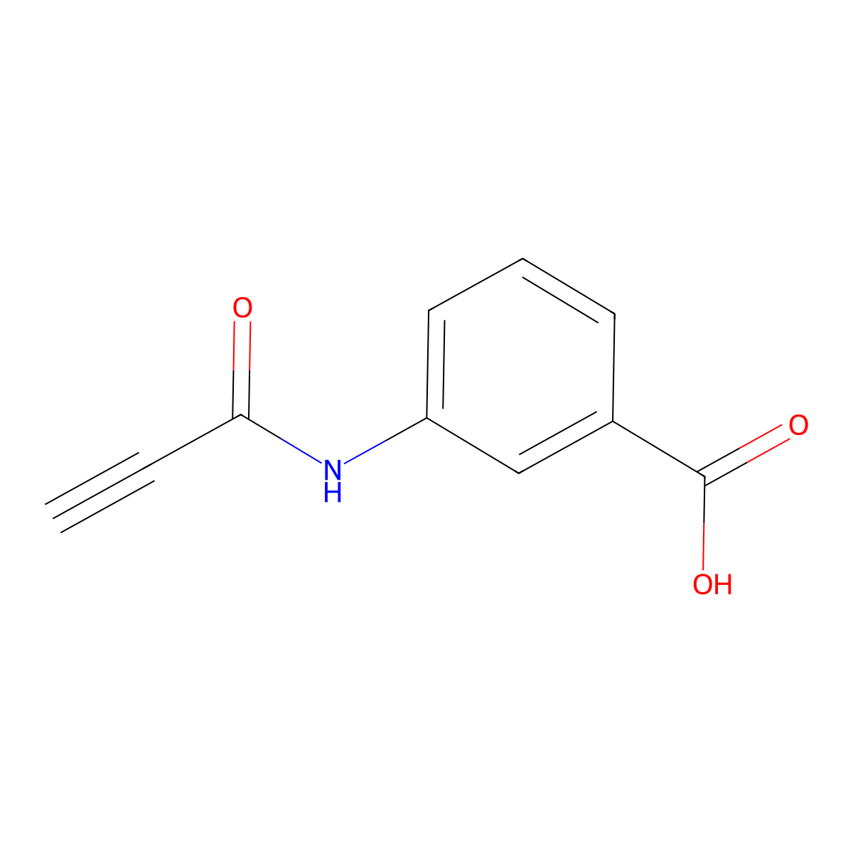 3-[(1-Oxo-2-propyn-1-yl)amino]benzoic acid molecular structure, CAS 1017031-45-6