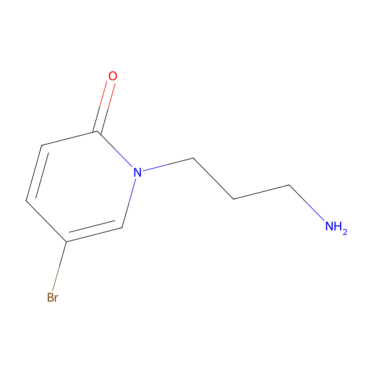 1-(3-Aminopropyl)-5-bromo-1,2-dihydropyridin-2-one molecular structure, CAS 1017031-51-4