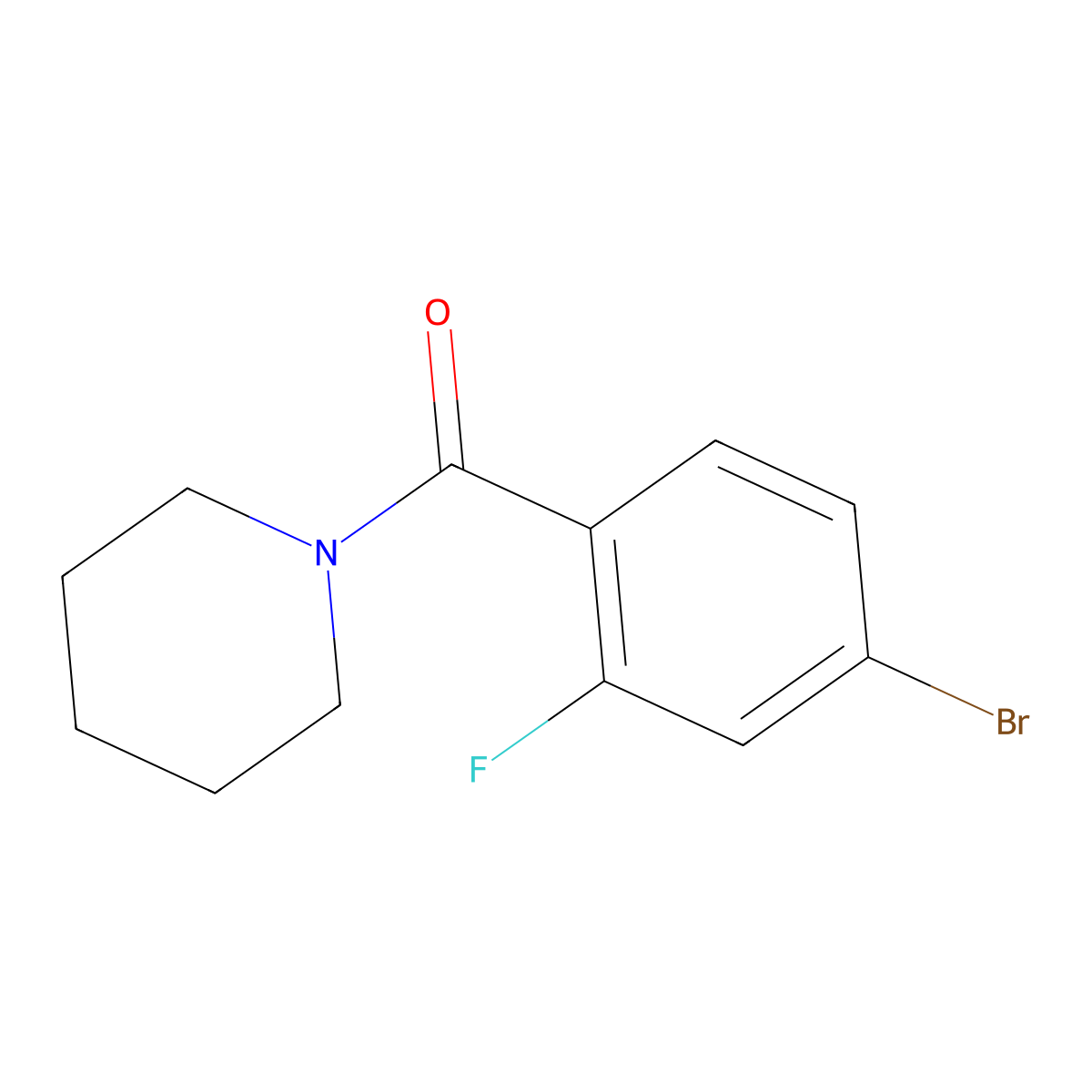 (4-Bromo-2-fluorobenzoyl)piperidine molecular structure, CAS 1017035-01-6
