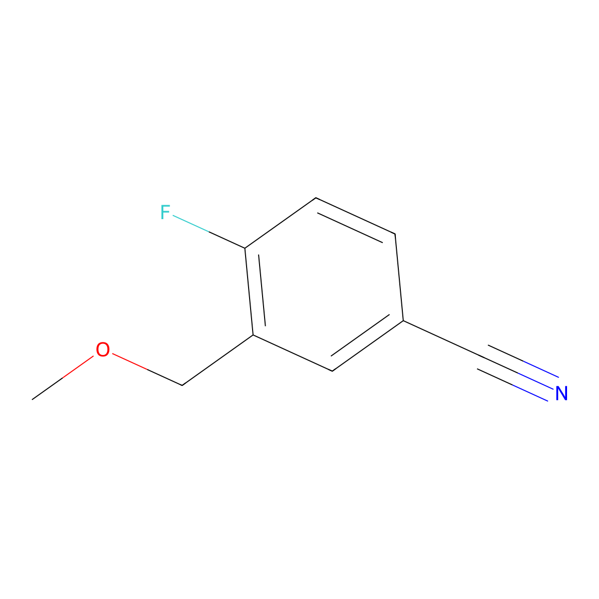 4-Fluoro-3-(methoxymethyl)benzonitrile molecular structure, CAS 1017035-13-0