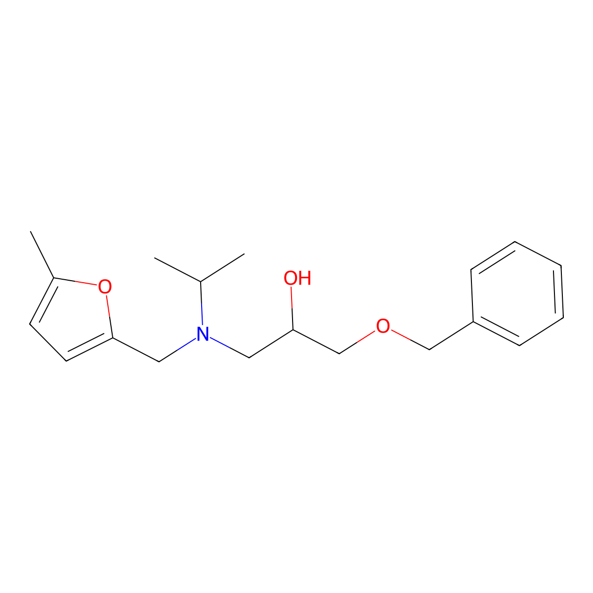 [3-(Benzyloxy)-2-hydroxypropyl][(5-methylfuran-2-yl)methyl](propan-2-yl)amine molecular structure, CAS 1017035-27-6