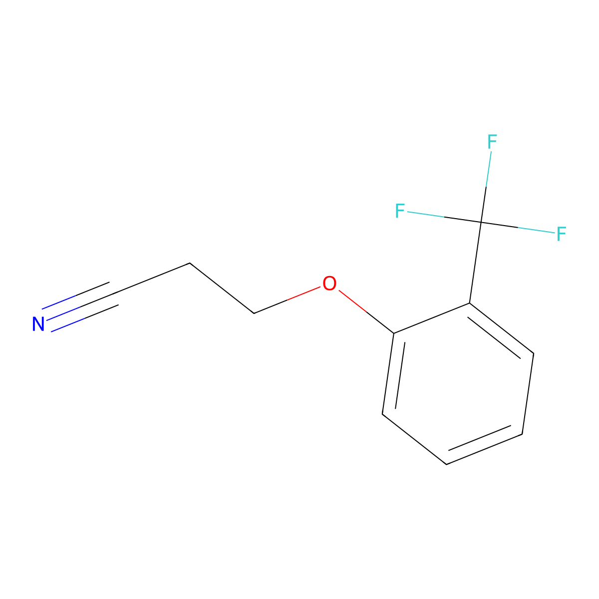 3-[2-(Trifluoromethyl)-phenoxy]propanenitrile molecular structure, CAS 1017035-86-7