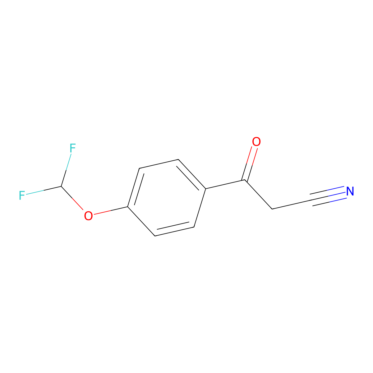 3-(4-(Difluoromethoxy)phenyl)-3-oxopropanenitrile molecular structure, CAS 1017036-63-3