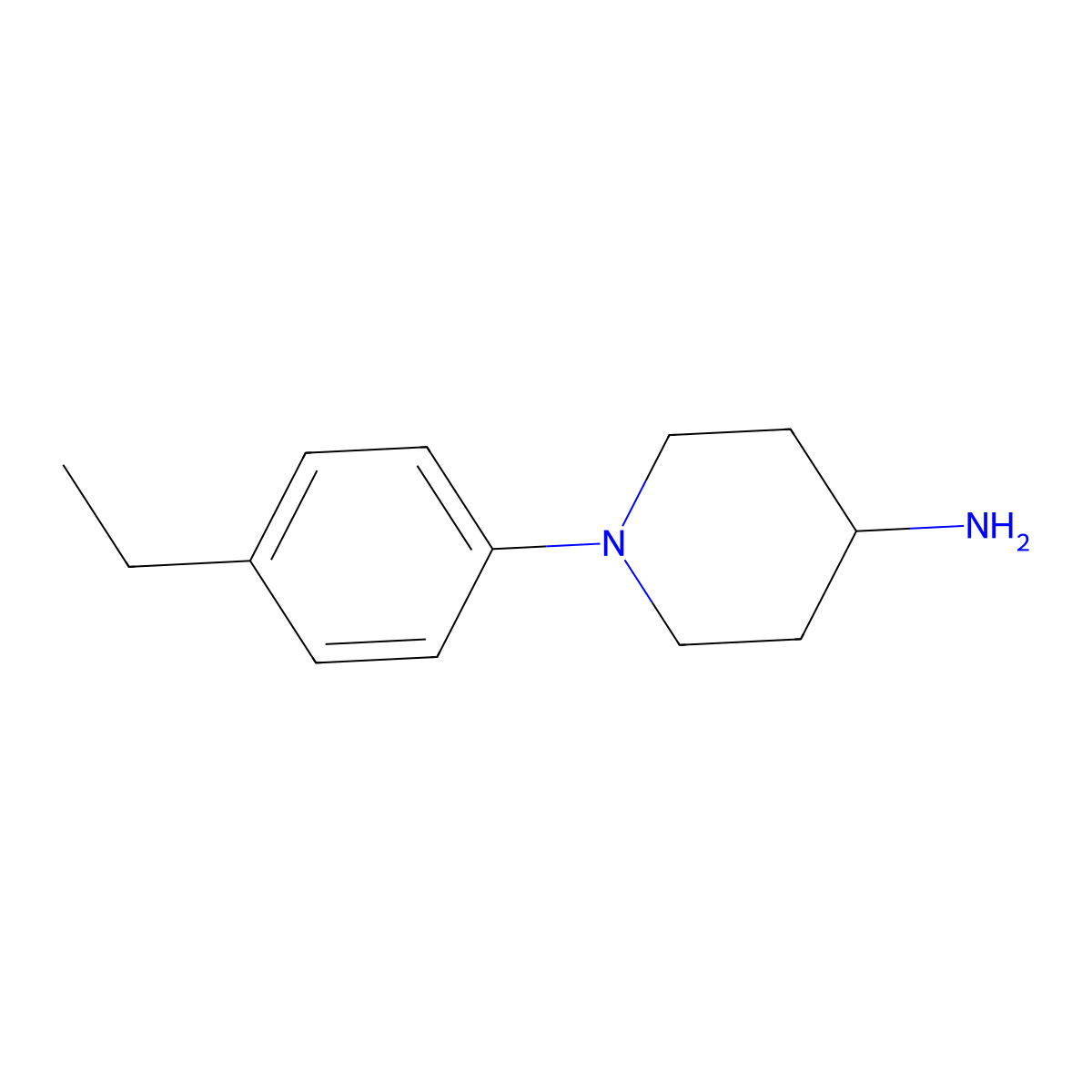 1-(4-Ethylphenyl)piperidin-4-amine molecular structure, CAS 1017036-75-7