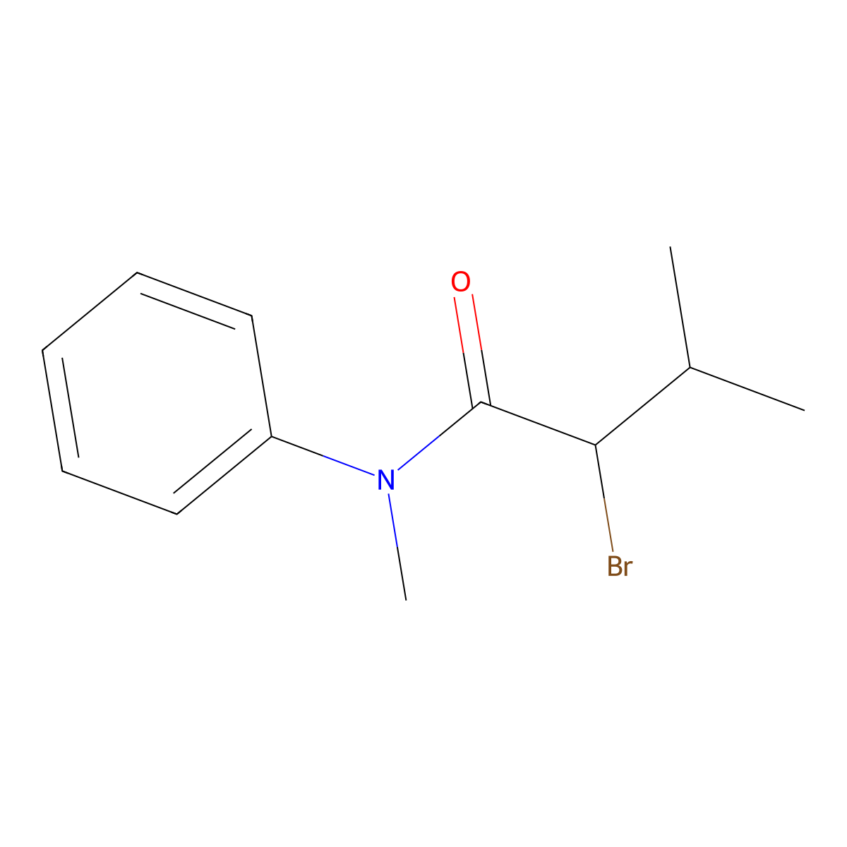 2-bromo-N,3-dimethyl-N-phenylbutanamide molecular structure, CAS 1017036-82-6