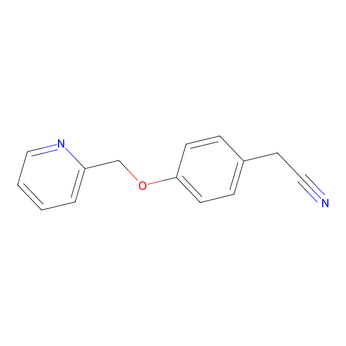 2-(4-((Pyridin-2-yl)methoxy)phenyl)acetonitrile molecular structure, CAS 1017037-58-9